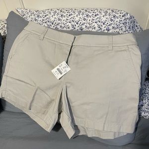 J Crew khaki shorts.